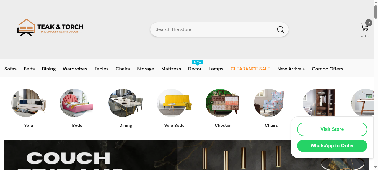 Get My Couch - Shopify store screenshot